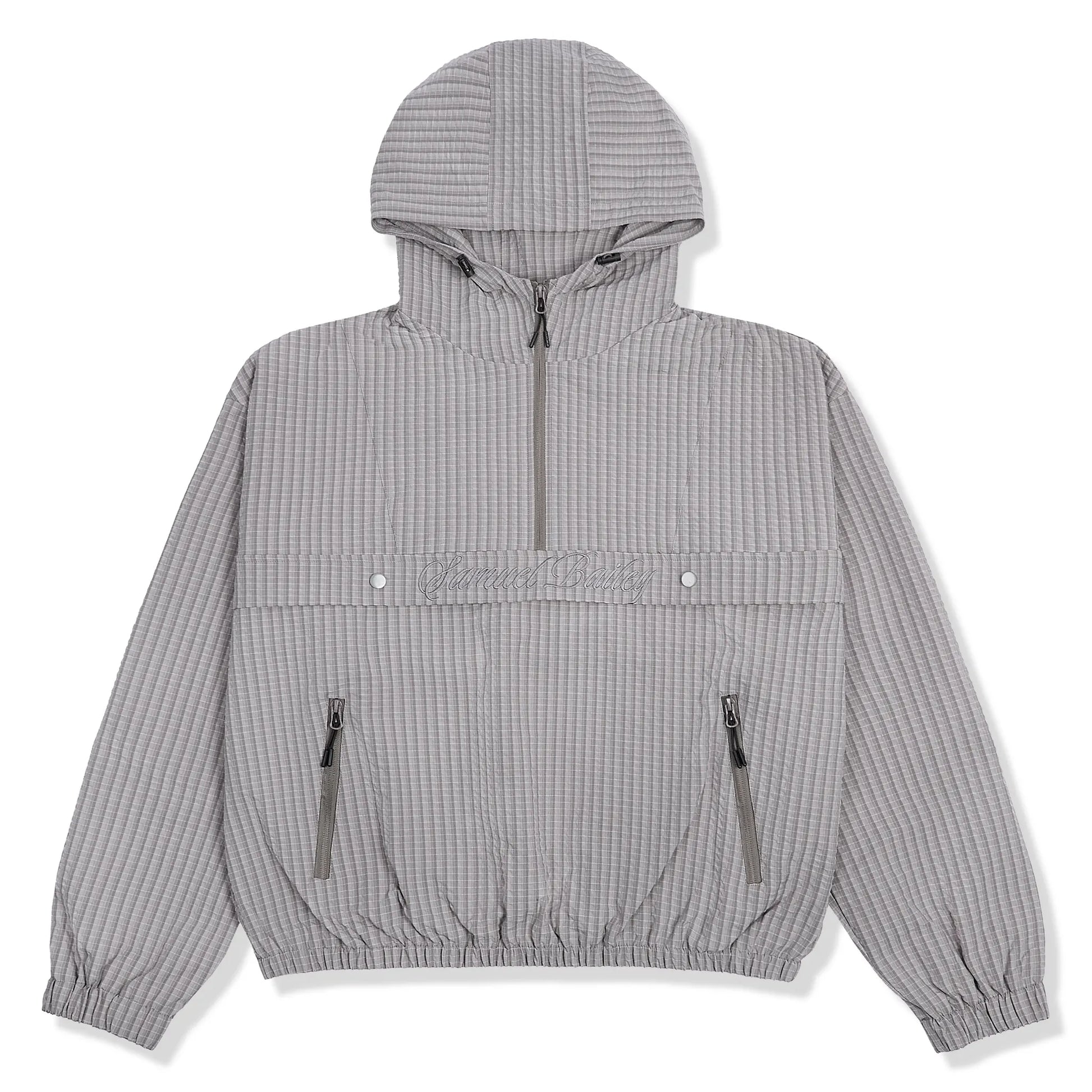 Samuel Bailey Signature Grid Grey Half-Zip Jacket (W)