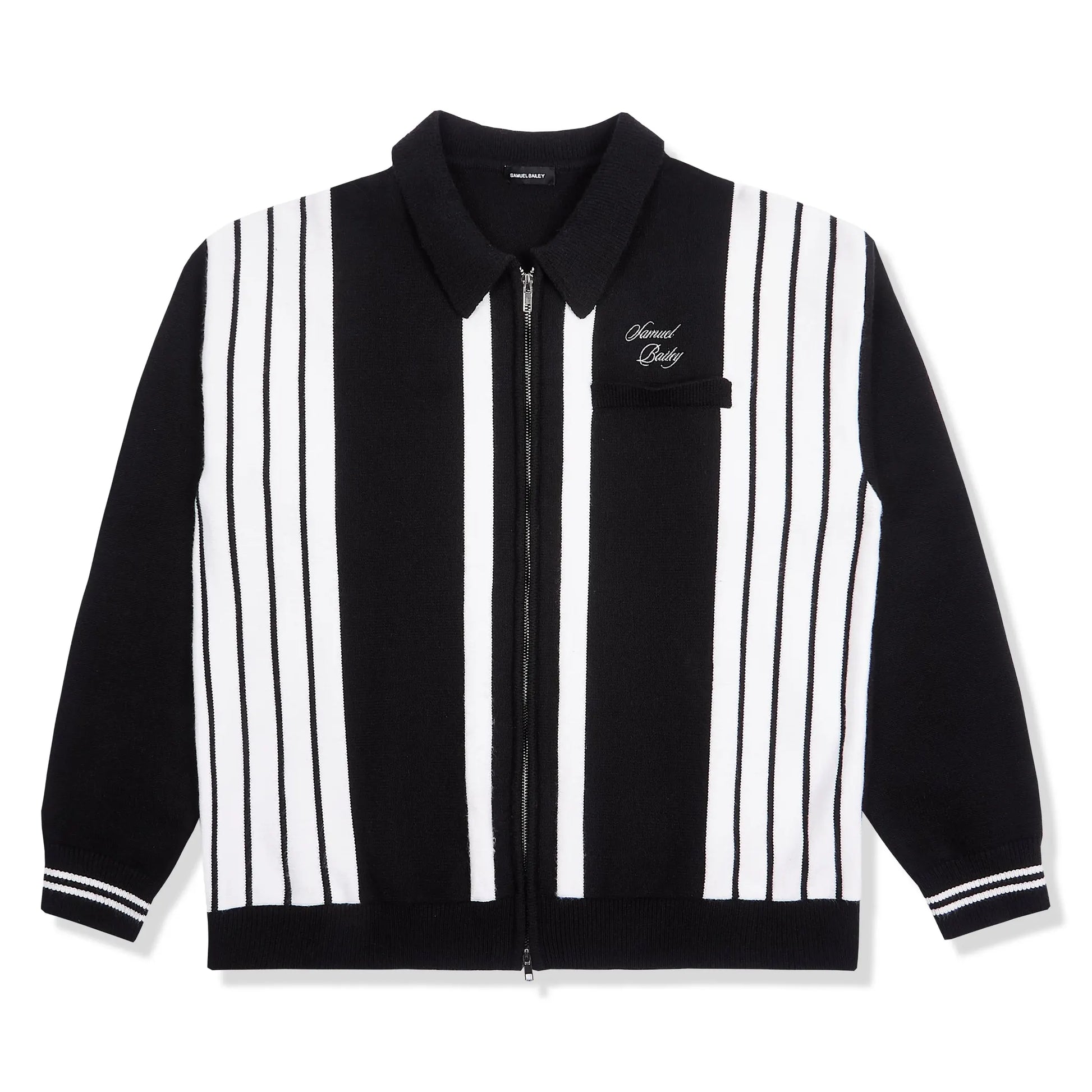 Samuel Bailey Signature Stripe Black Zip-Up Jacket