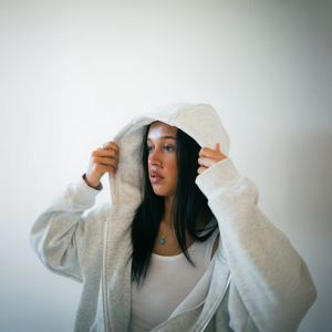 Samuel Bailey Star Emblem Grey Zip-Up Hoodie