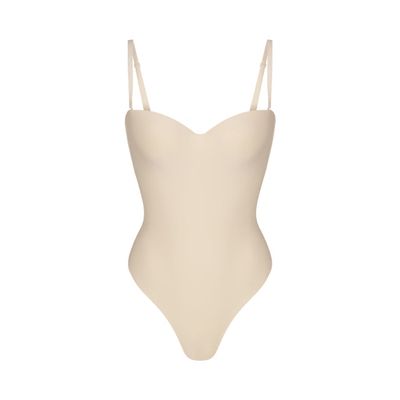 Skims Body Underwire Thong Bodysuit Sand