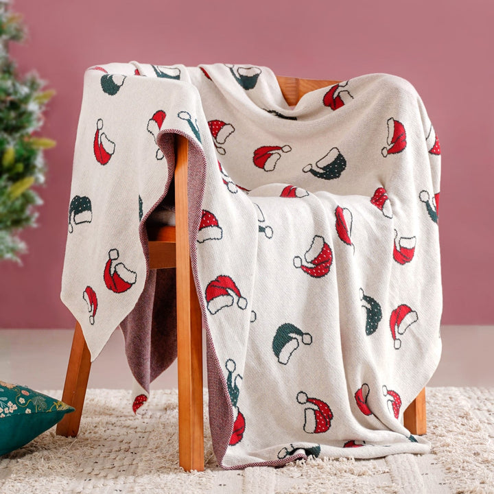 Santa Hat Christmas Sofa Throw Blanket