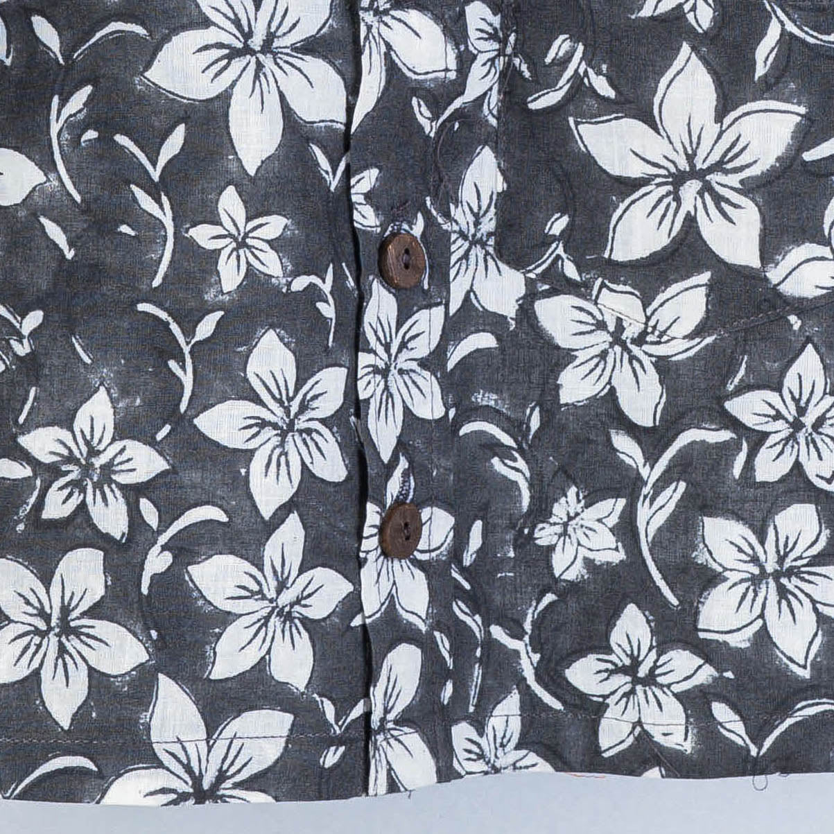 Black - Sanganeri Block Printed Cotton Full-Sleeve Kids Shirt