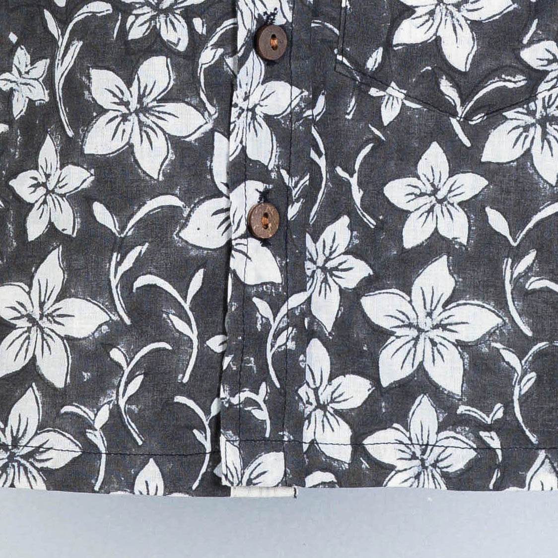 Black - Sanganeri Block Printed Cotton Half-Sleeve Kids Shirt