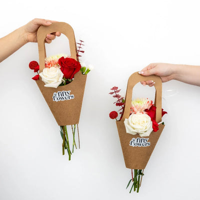Scarlet Red Bouquet Bar Flower Kit