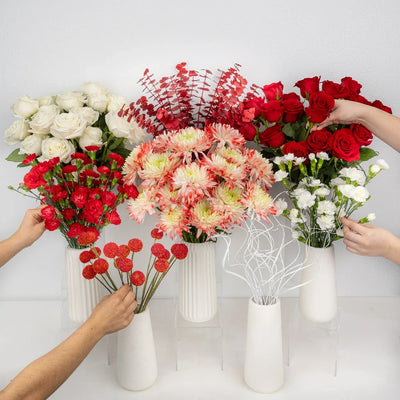 Scarlet Red Bouquet Bar Flower Kit