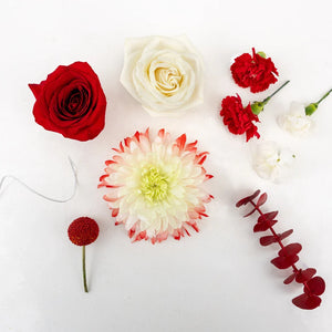 Scarlet Red Bouquet Bar Flower Kit