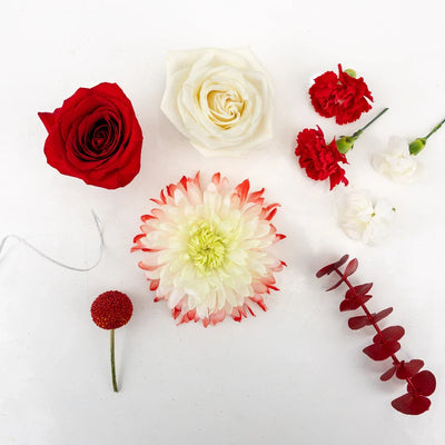 Scarlet Red Bouquet Bar Flower Kit