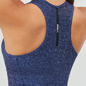 Scoop Neck Sports Bra - Denim Blue