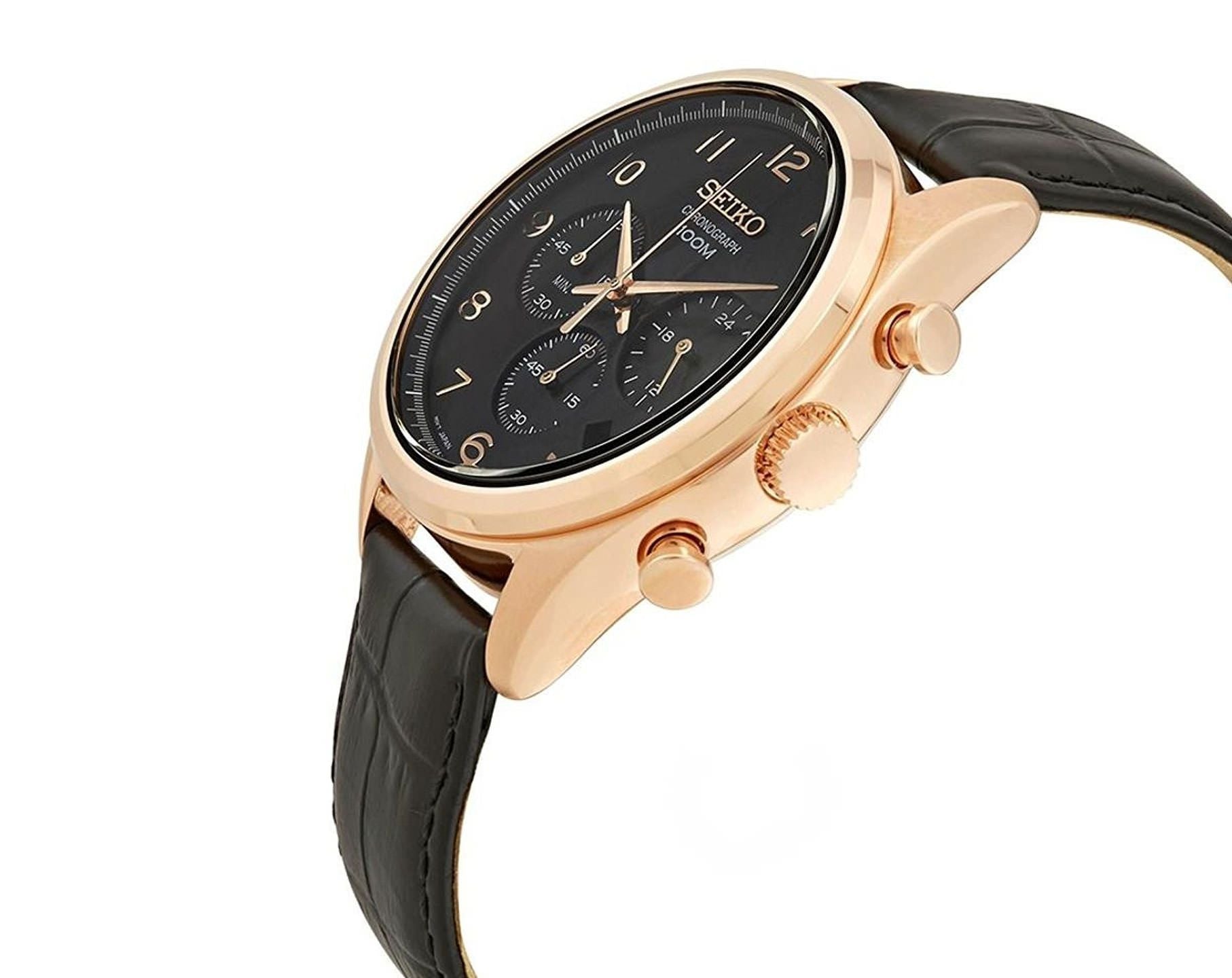 Seiko Dress Black Dial Men 42.5mm