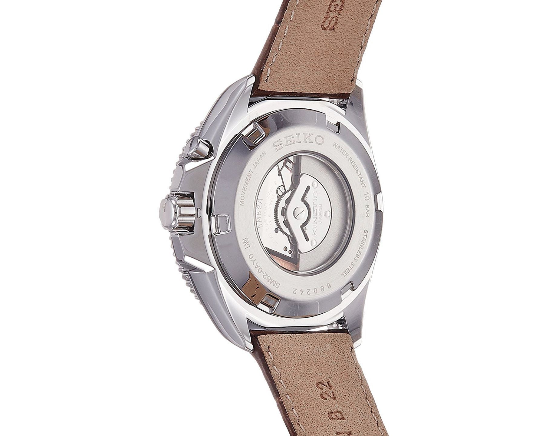 Seiko Kinetic Beige Dial Men 44.7mm