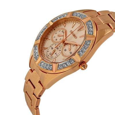 Seiko Lord Rose Gold Dial Women 38mm