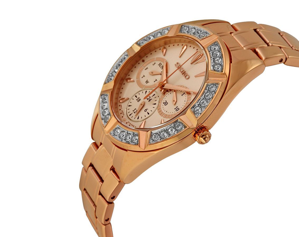 Seiko Lord Rose Gold Dial Women 38mm