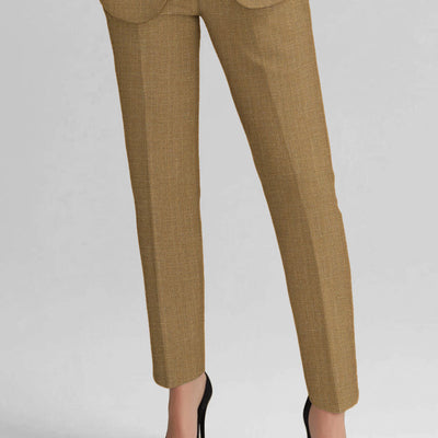 Women's Sepia Brown Linen Suit