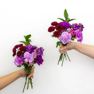 Shades Of Purple Bouquet Bar Flower Kit
