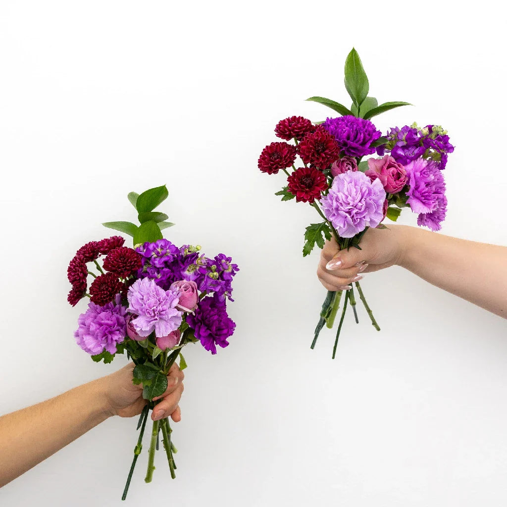 Shades Of Purple Bouquet Bar Flower Kit