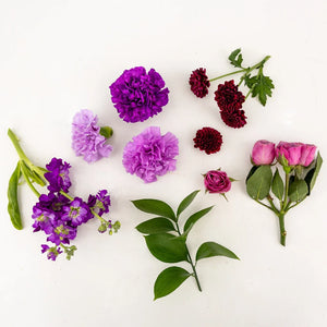 Shades Of Purple Bouquet Bar Flower Kit