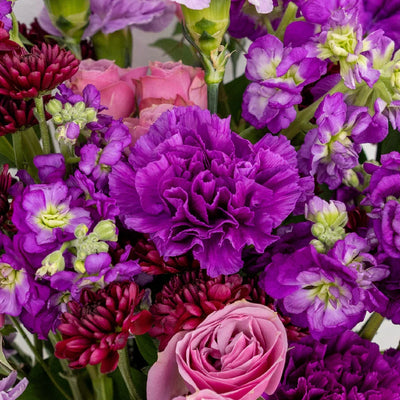 Shades Of Purple Flower Centerpieces