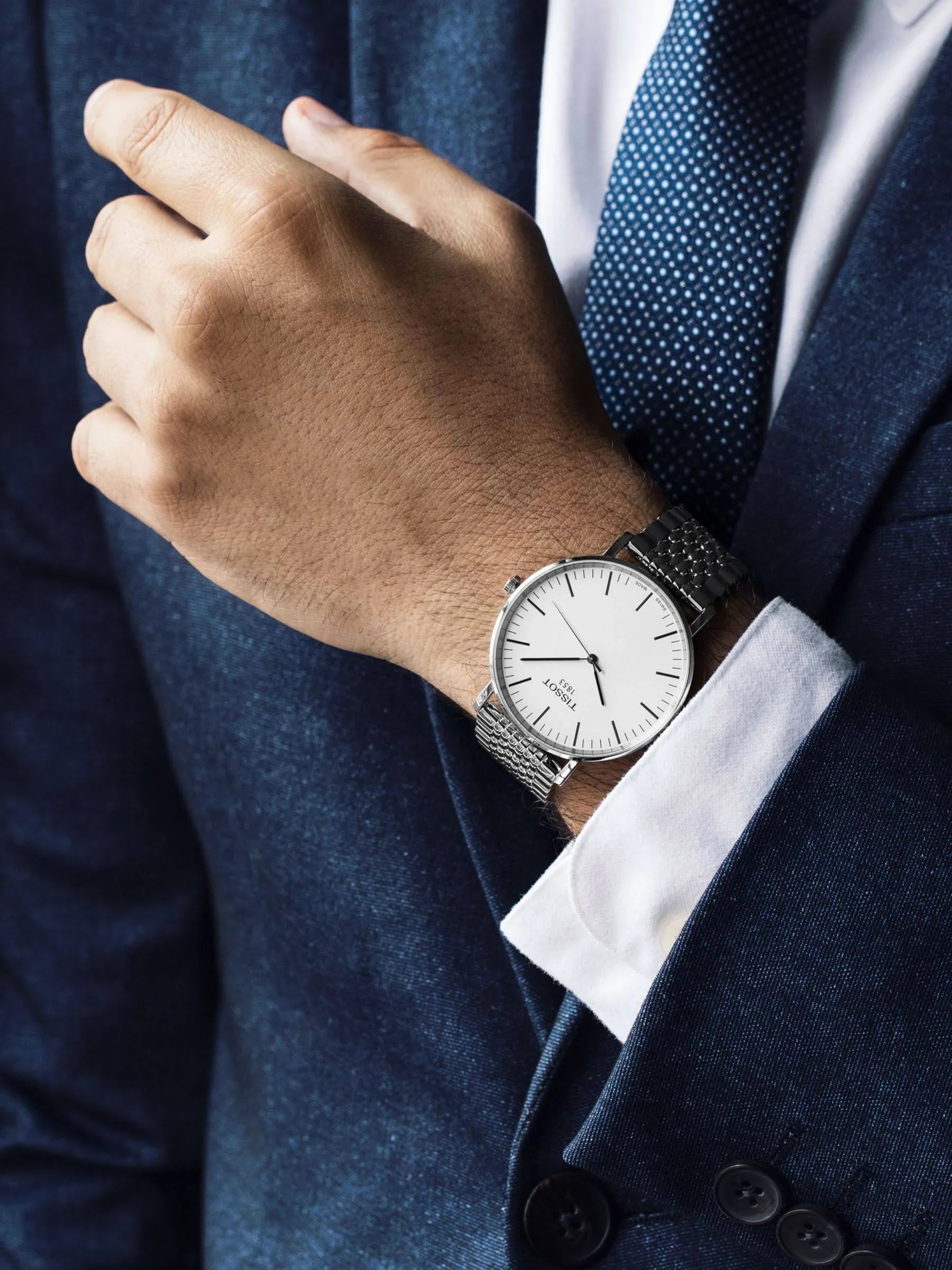 Tissot T-Classic Silver Dial Men 42mm