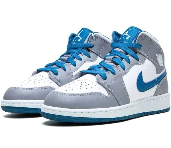 Air Jordan 1 Mid 'Cement True Blue' Sale