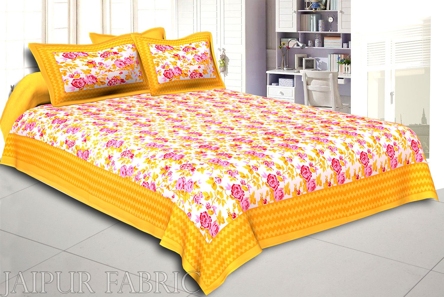 COMBO116 Beautiful Multicolor 4 Bedsheet + 8 Pillow Cover