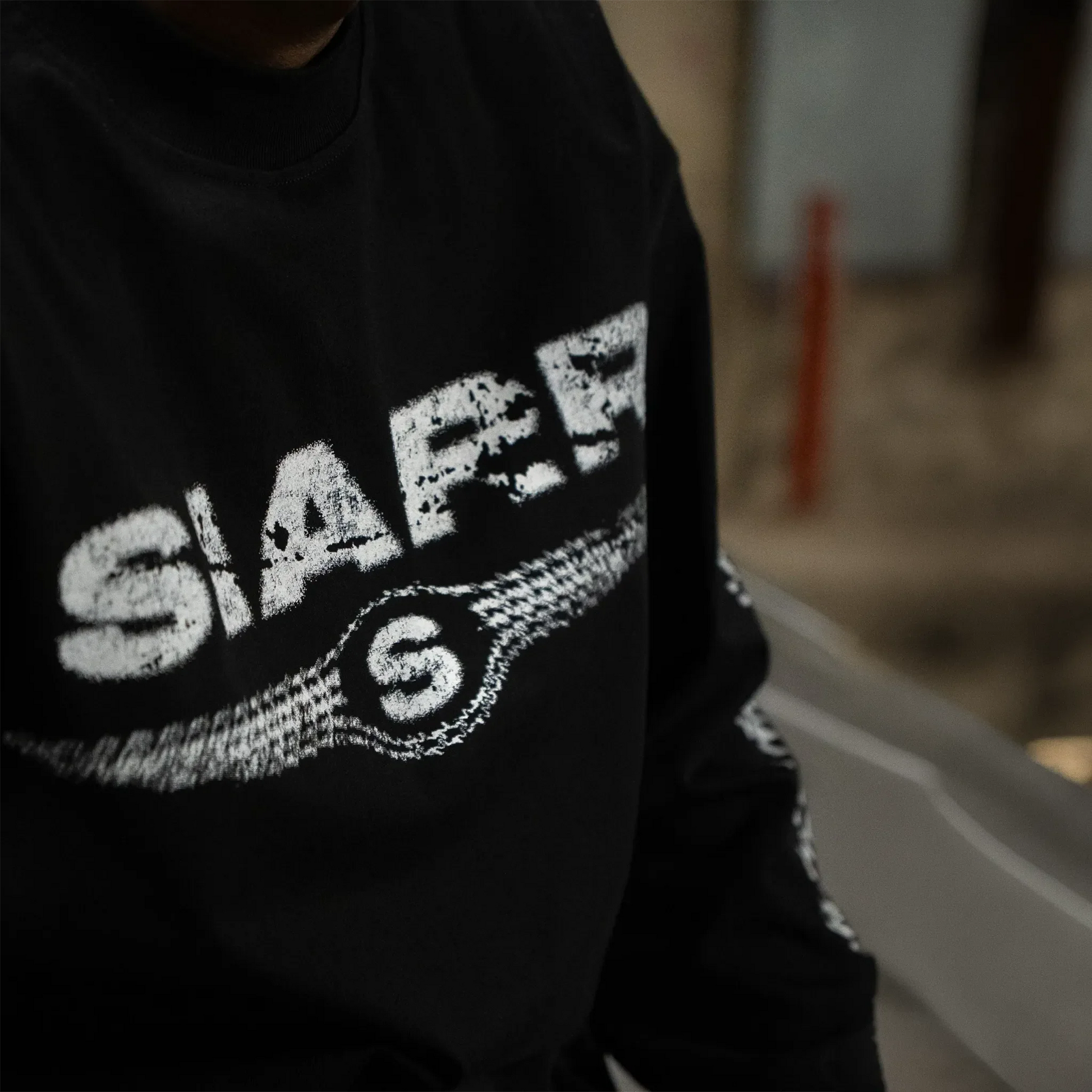 SIARR Chequered L/S Black T-Shirt