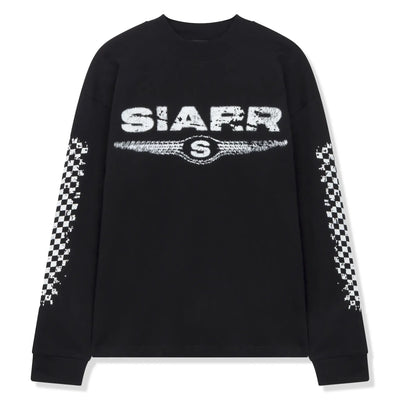SIARR Chequered L/S Black T-Shirt