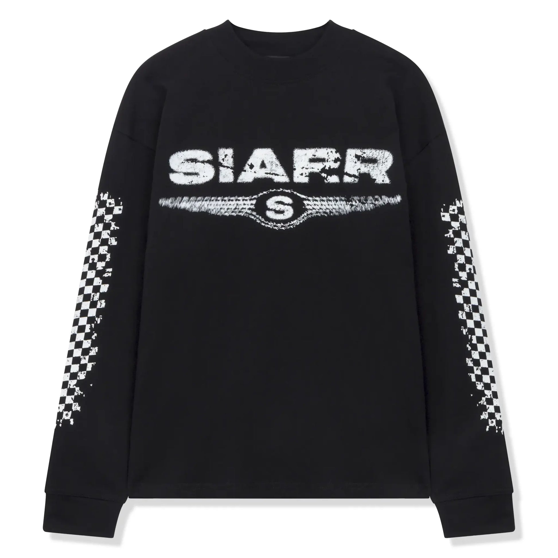 SIARR Chequered L/S Black T-Shirt