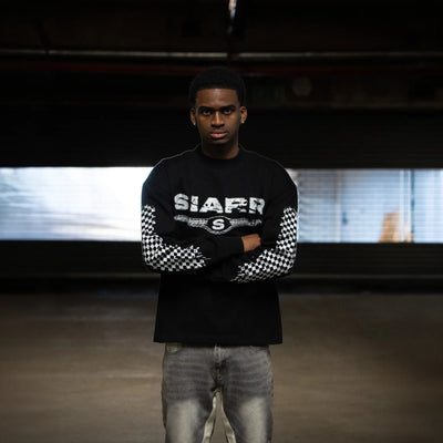 SIARR Chequered L/S Black T-Shirt