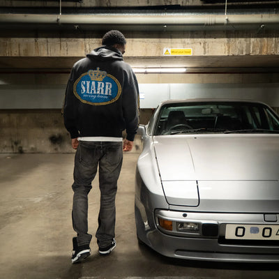 SIARR Crown Washed Black Hoodie