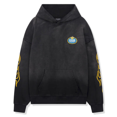 SIARR Crown Washed Black Hoodie