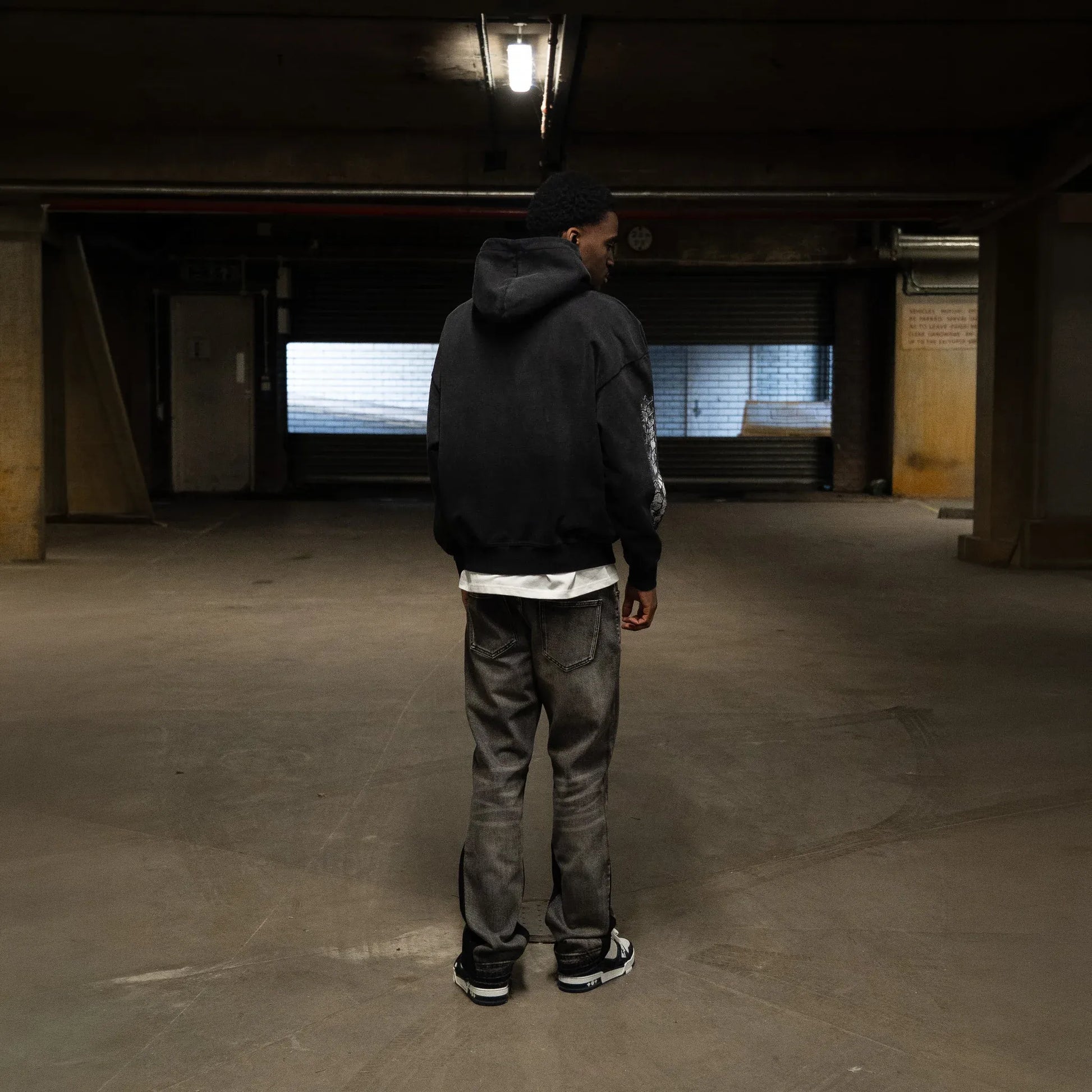 SIARR Crown Washed Black Hoodie