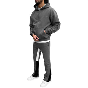 SIARR Dark Grey Zip-Up Hoodie