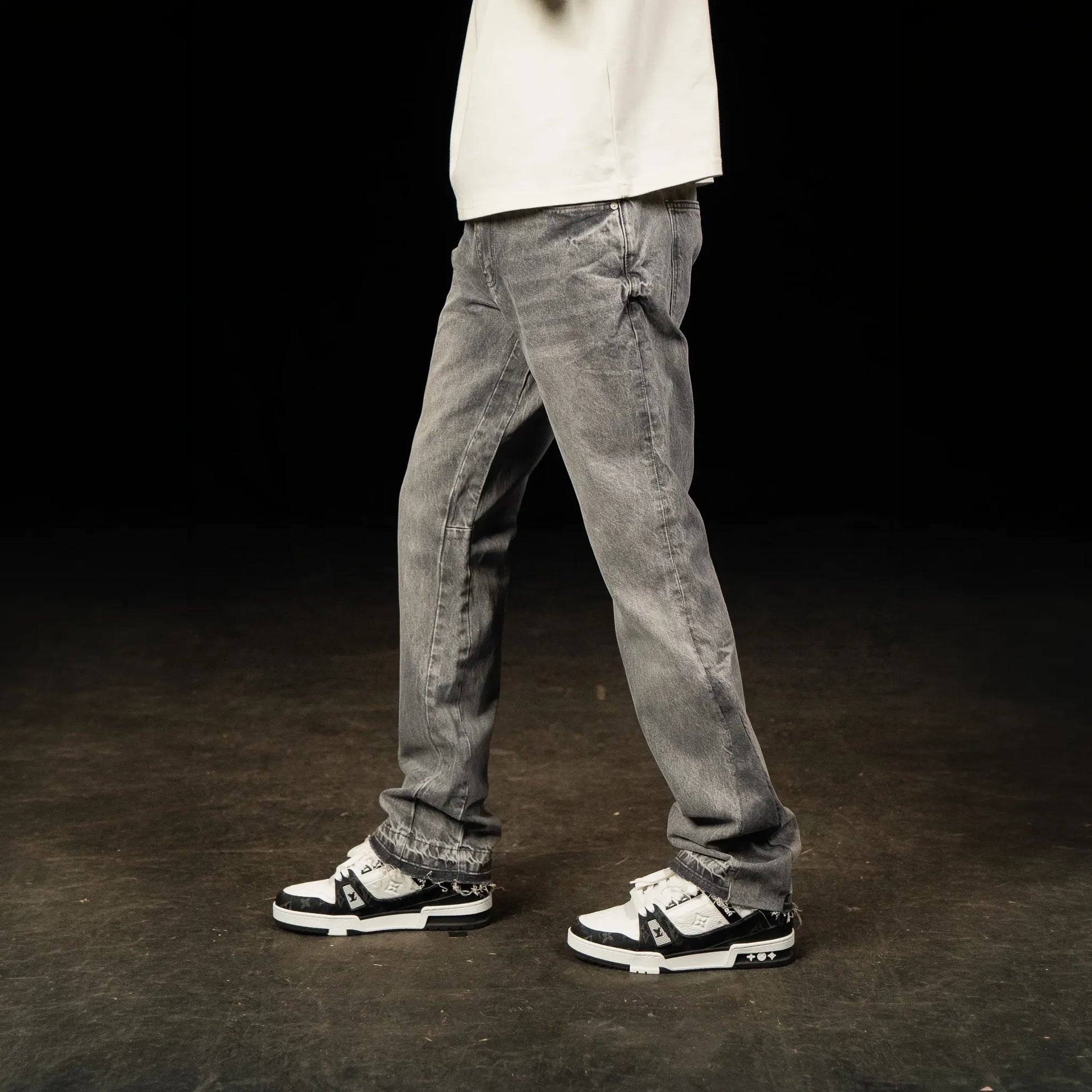 SIARR Flared Triple Grey Jeans