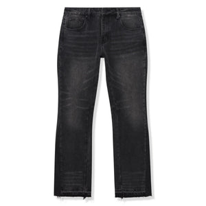 SIARR Flared Washed Black Jeans