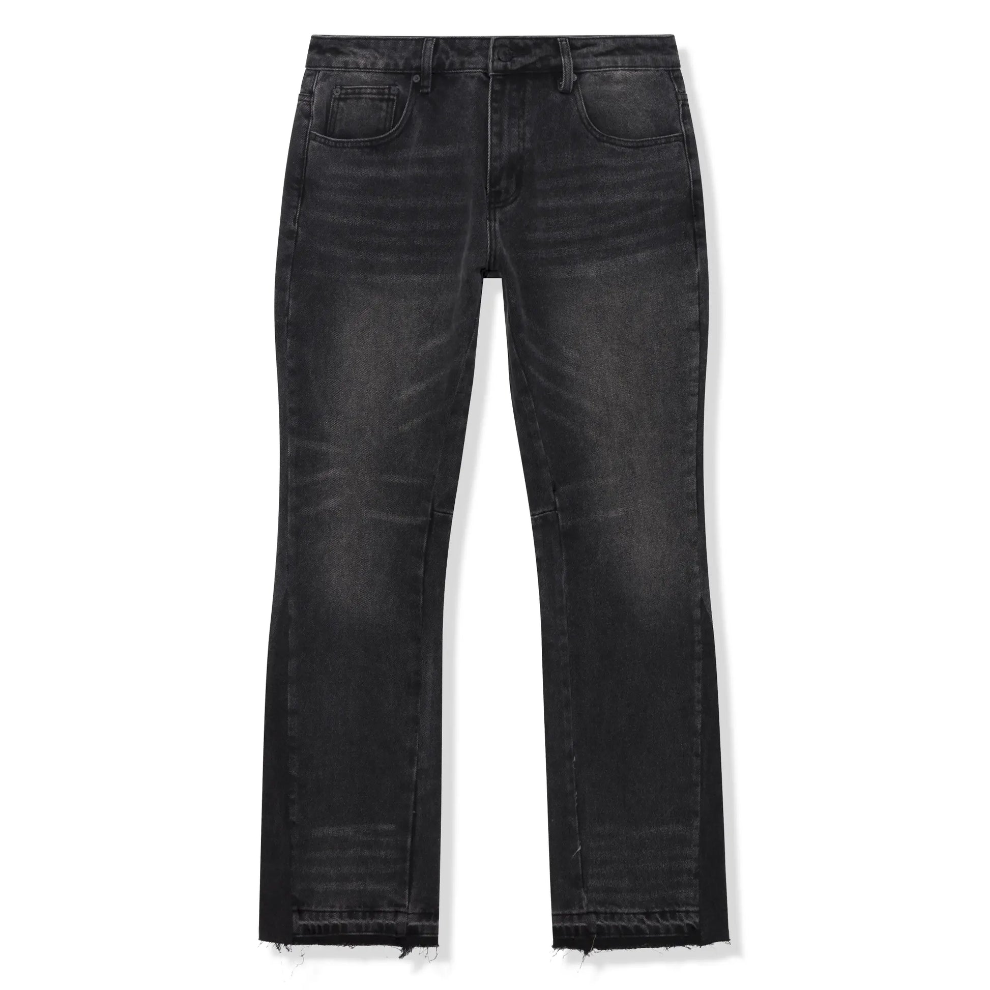 SIARR Flared Washed Black Jeans