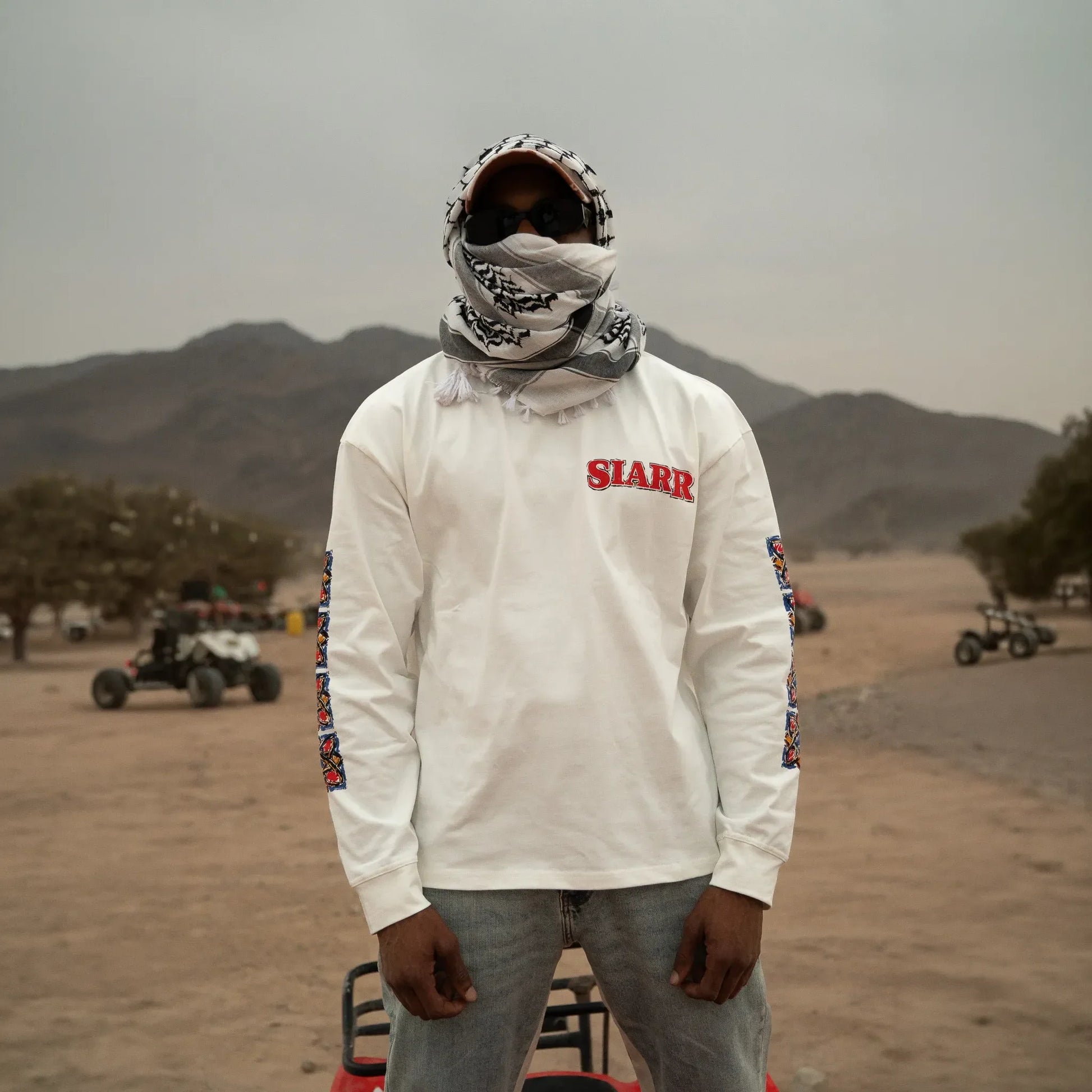 SIARR Floral L/S Off-White T-Shirt