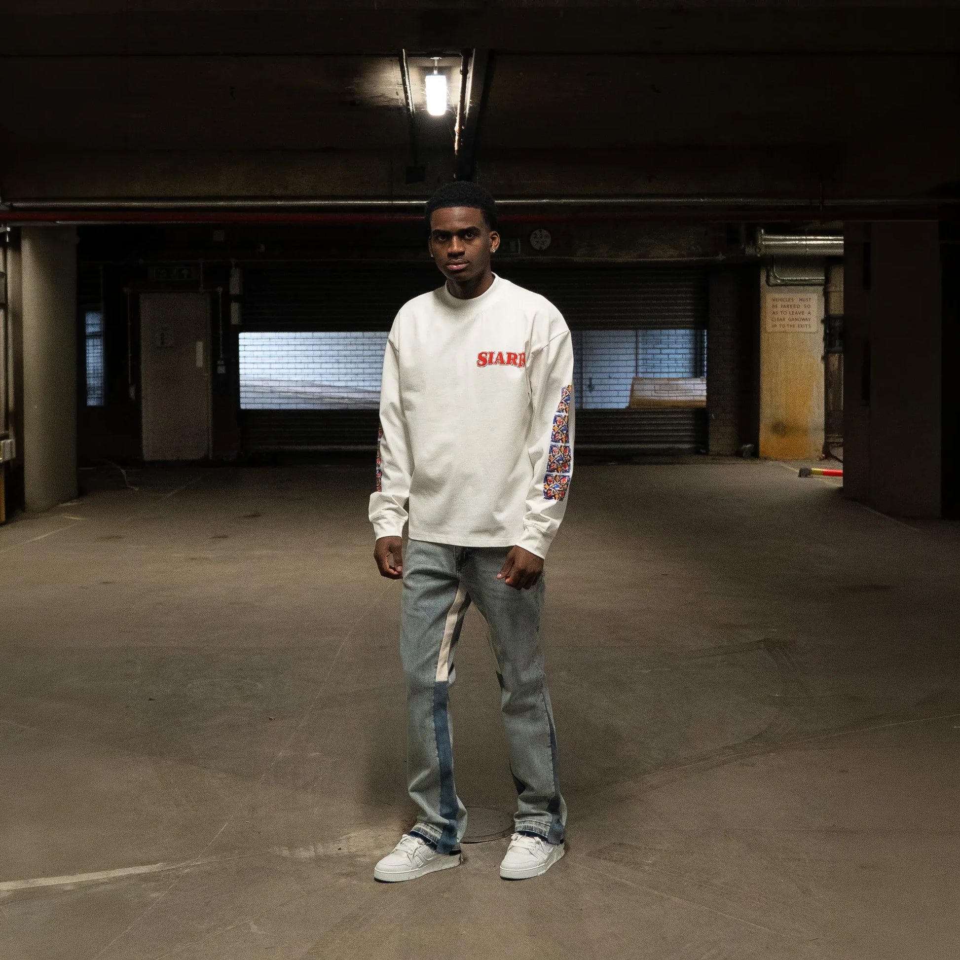 SIARR Floral L/S Off-White T-Shirt