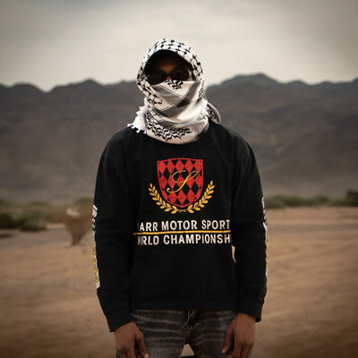 SIARR Motor Sport L/S Black T-Shirt