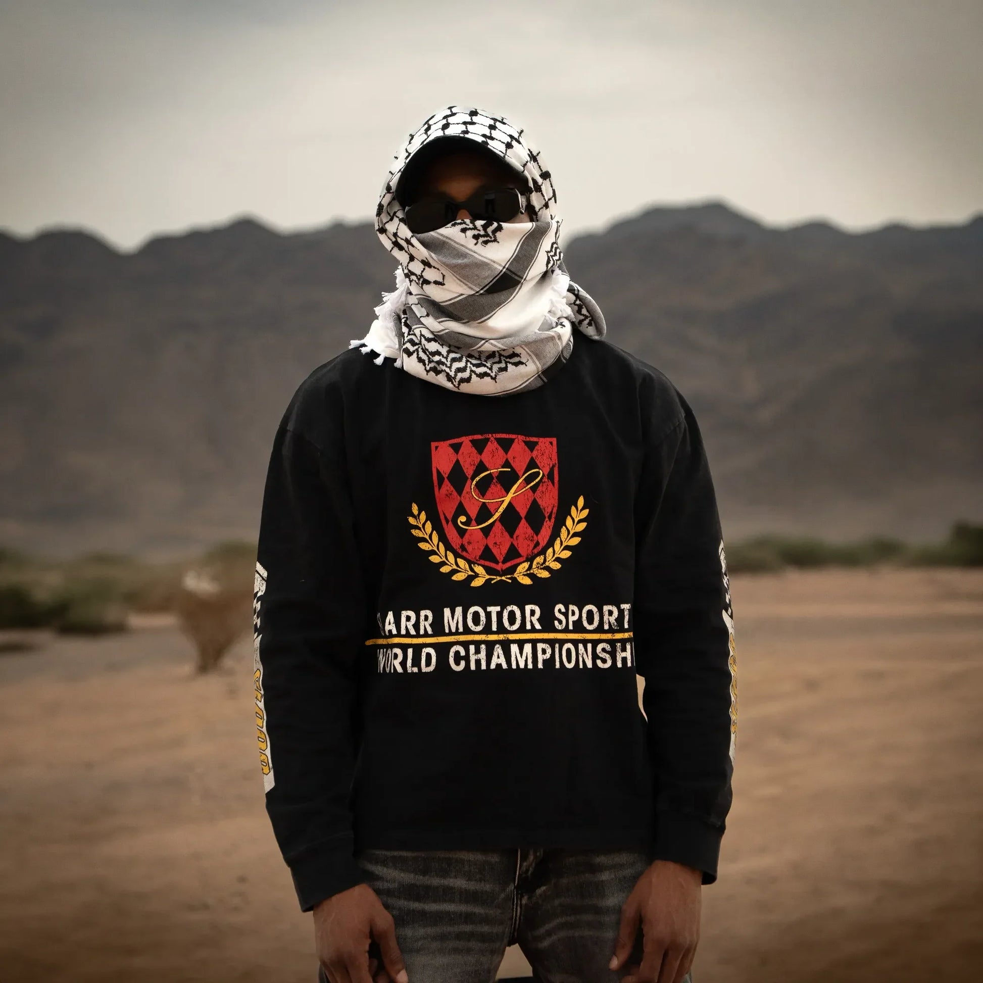 SIARR Motor Sport L/S Black T-Shirt