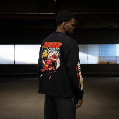 SIARR Motor Sport L/S Black T-Shirt