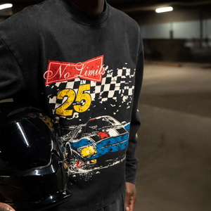 SIARR No Limits L/S Washed Black T-Shirt