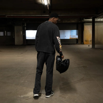 SIARR No Limits L/S Washed Black T-Shirt