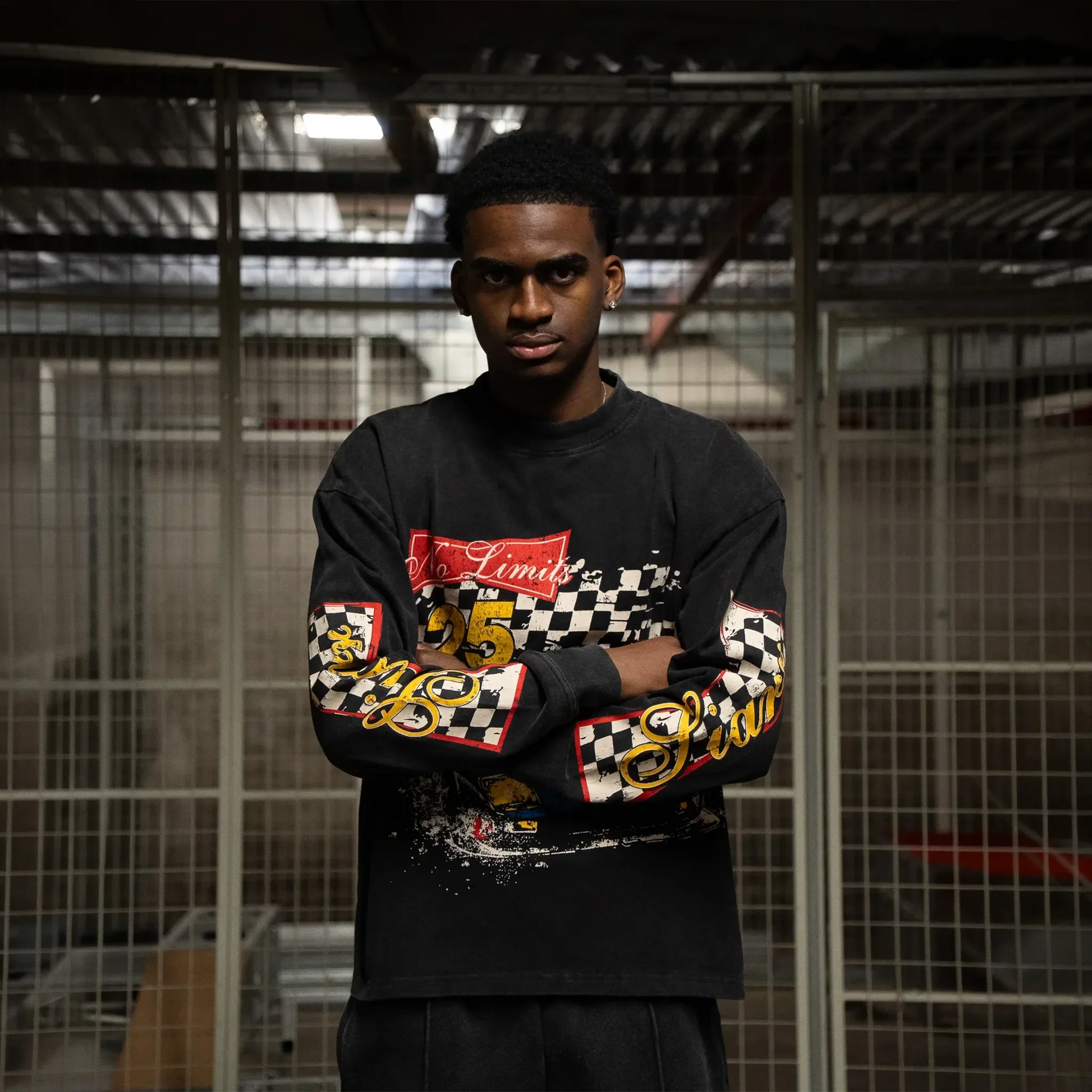 SIARR No Limits L/S Washed Black T-Shirt