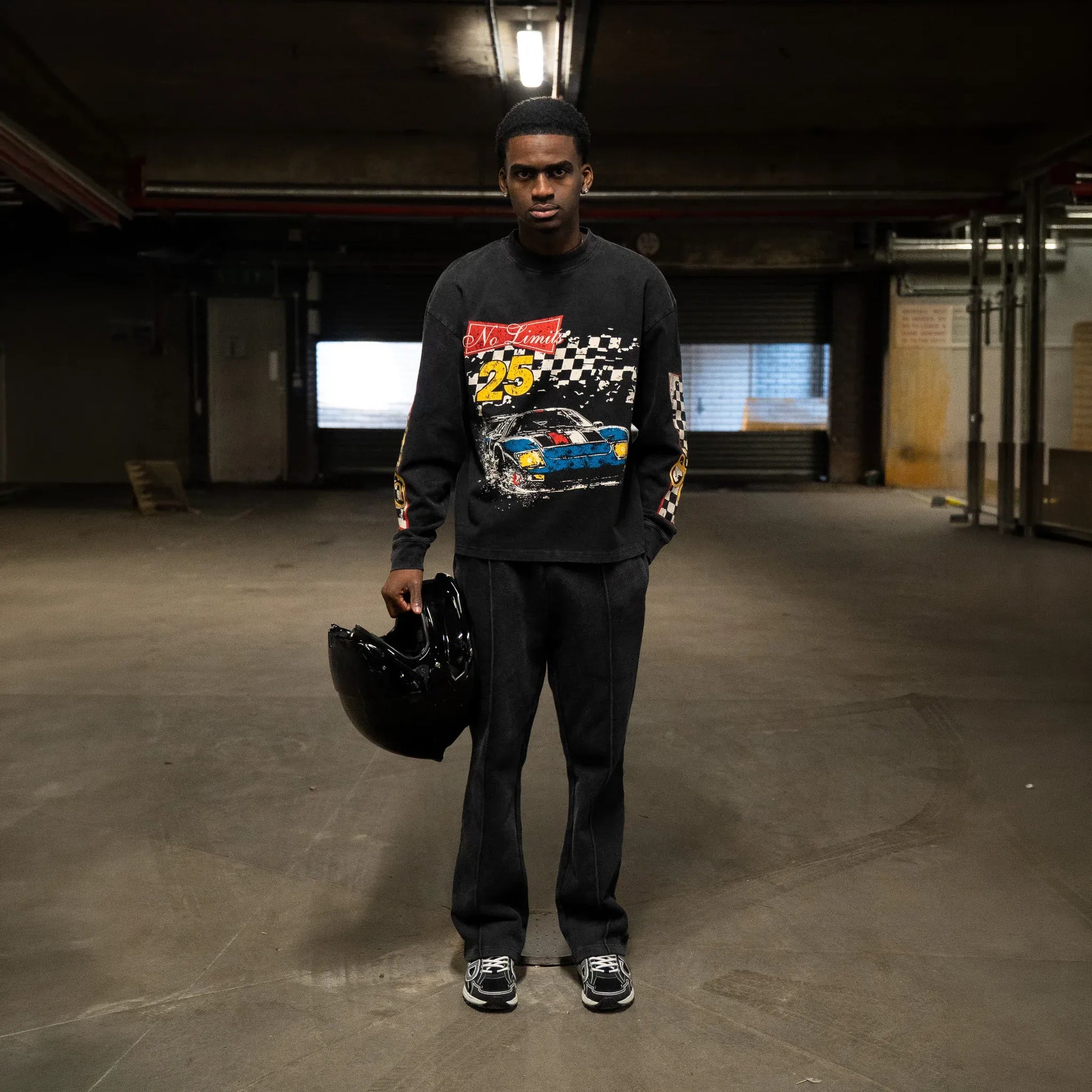 SIARR No Limits L/S Washed Black T-Shirt