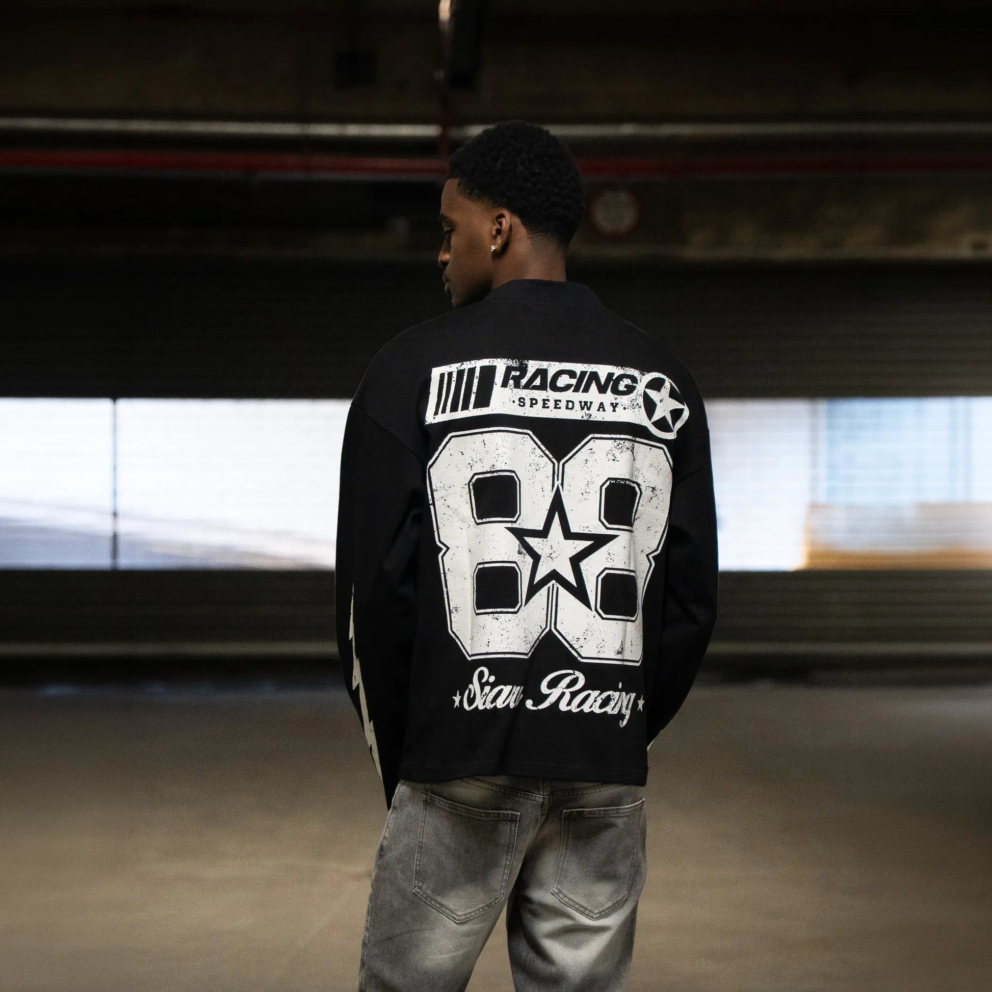 SIARR Speedway L/S Black T-Shirt