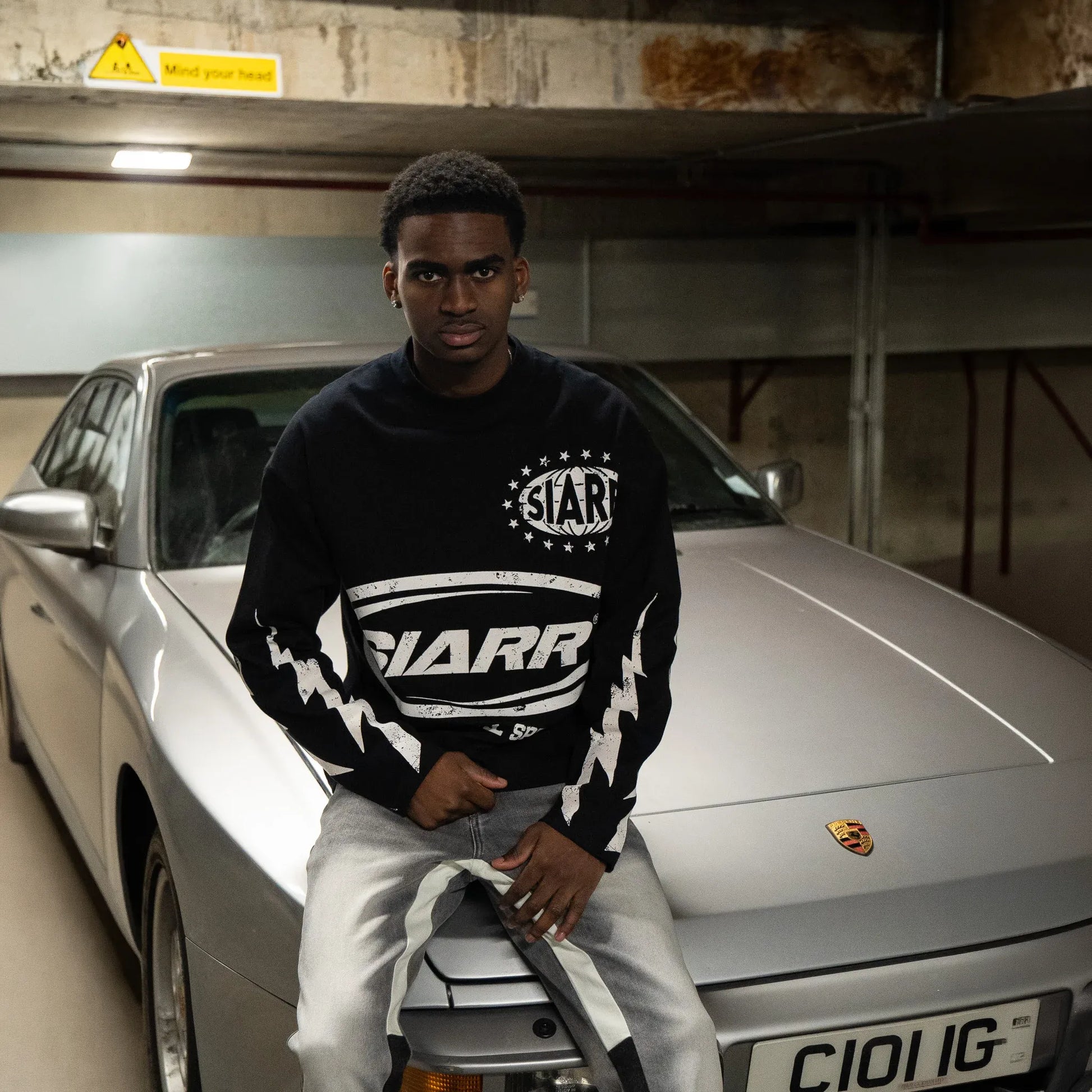 SIARR Speedway L/S Black T-Shirt