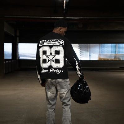 SIARR Speedway L/S Black T-Shirt