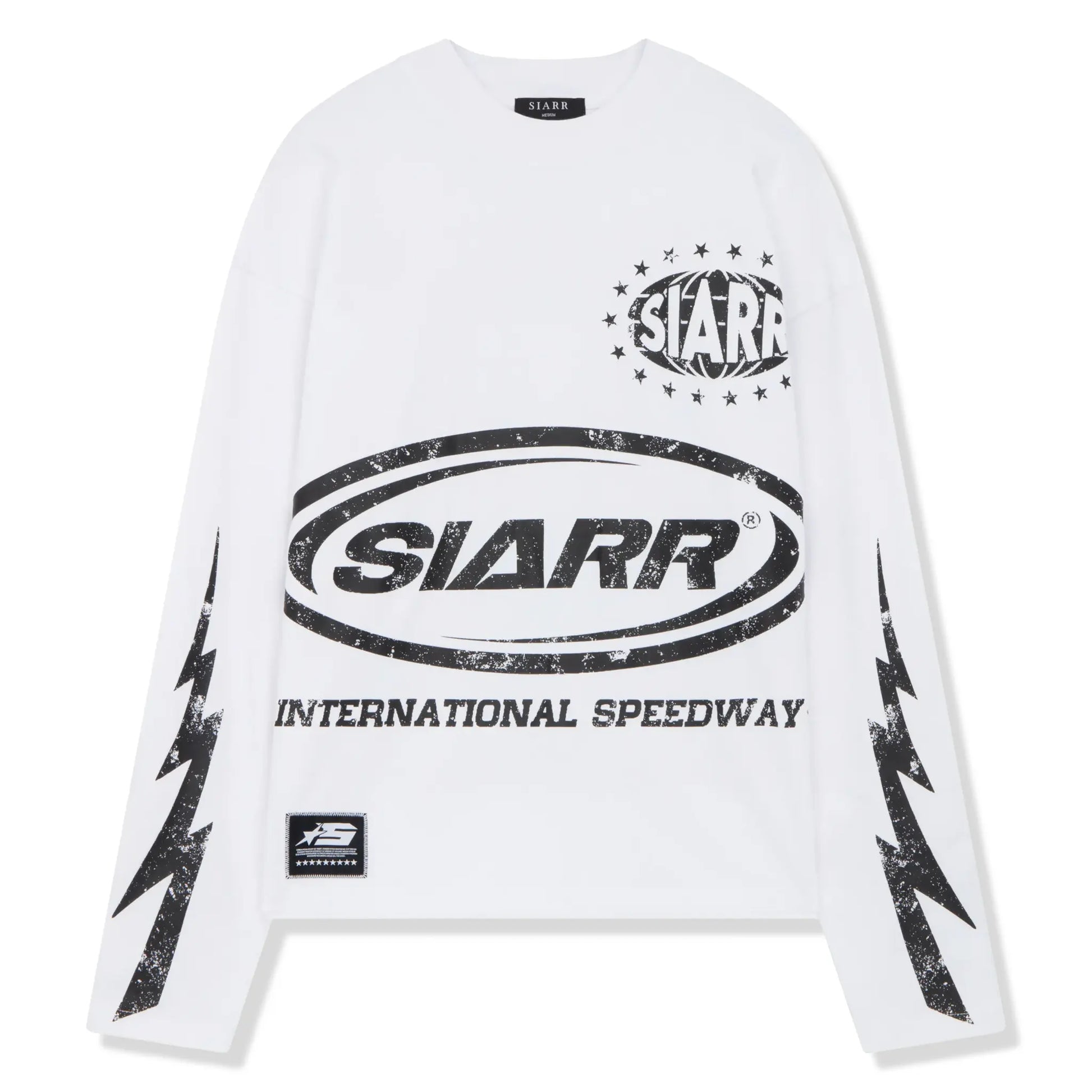 SIARR Speedway L/S White T-Shirt