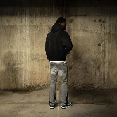 SIARR Star Washed Black Hoodie