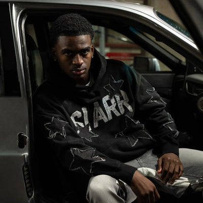 SIARR Star Washed Black Hoodie